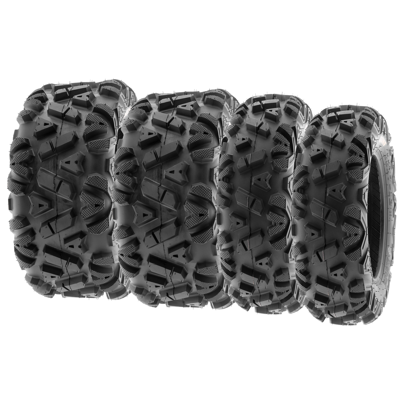 SunF 25x8-12 25x10-12 All Terrain Tires ATV UTV 6 PR POWER I A033 - Bundle set