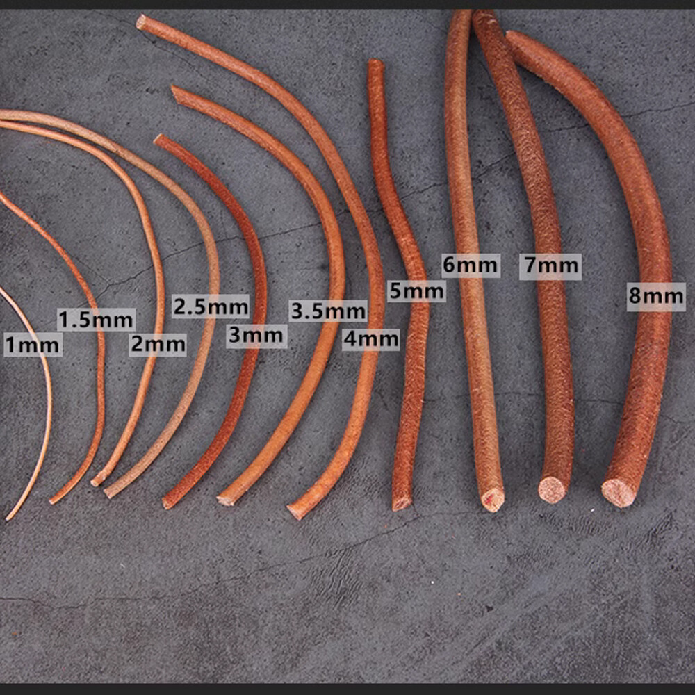 Round Cow Leather Cord Lace Rope Weave String for Necklace Bracelet Bag 16FT