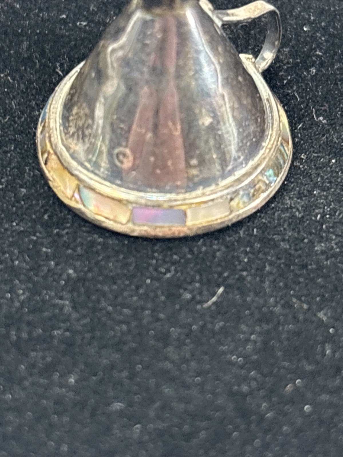 Vintage Sterling Silver Mexico Perfume Bottle and Funnel w/ MOP - 6 gr