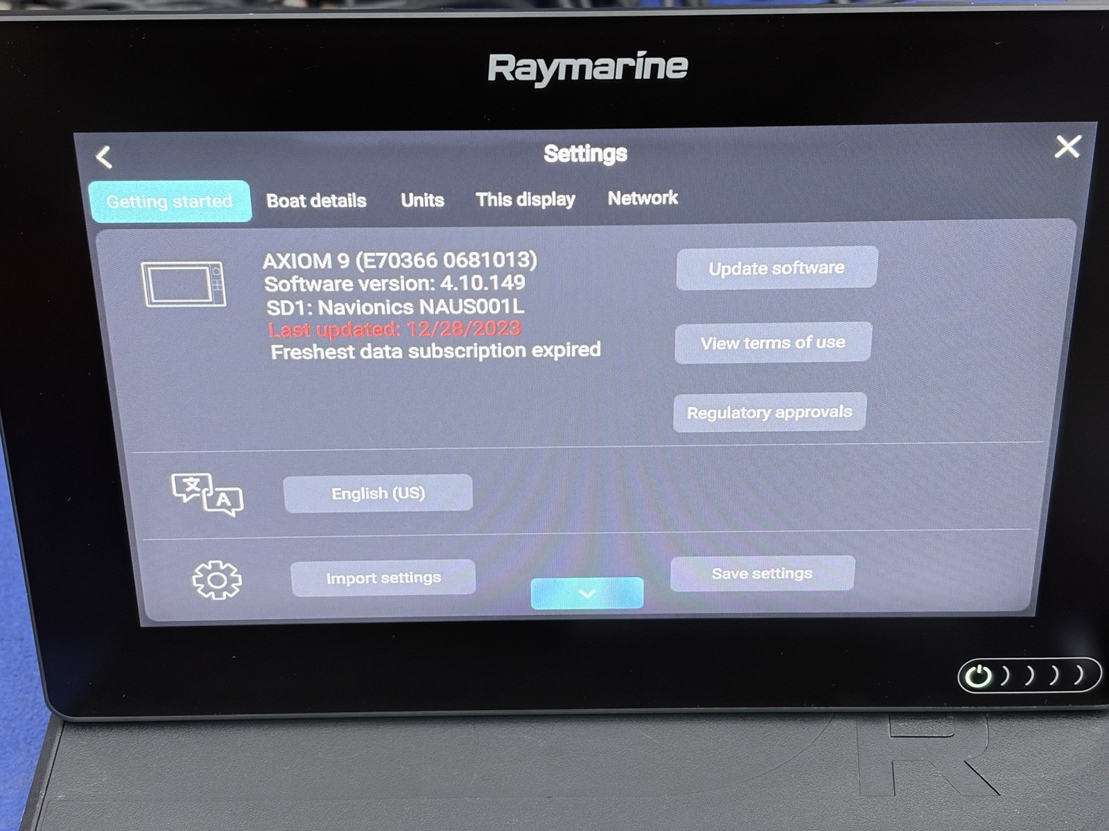 Raymarine Axiom 9 GPS Chartplotter Multifunction Display- Tested & Warranty