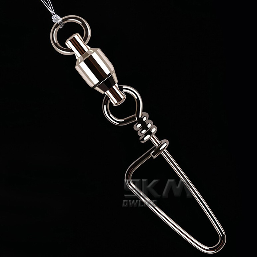 50 / 100 Pack Ball Bearing Fishing Swivels Snap Coastlock Fishing Line Connector