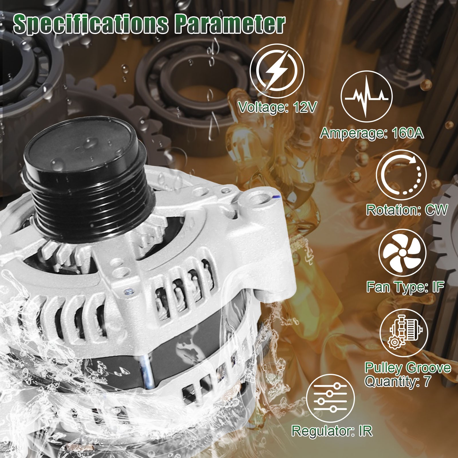 Alternator For Dodge Journey & Grand Caravan 3.6L 2011 2012 2013 2014 2015 2016