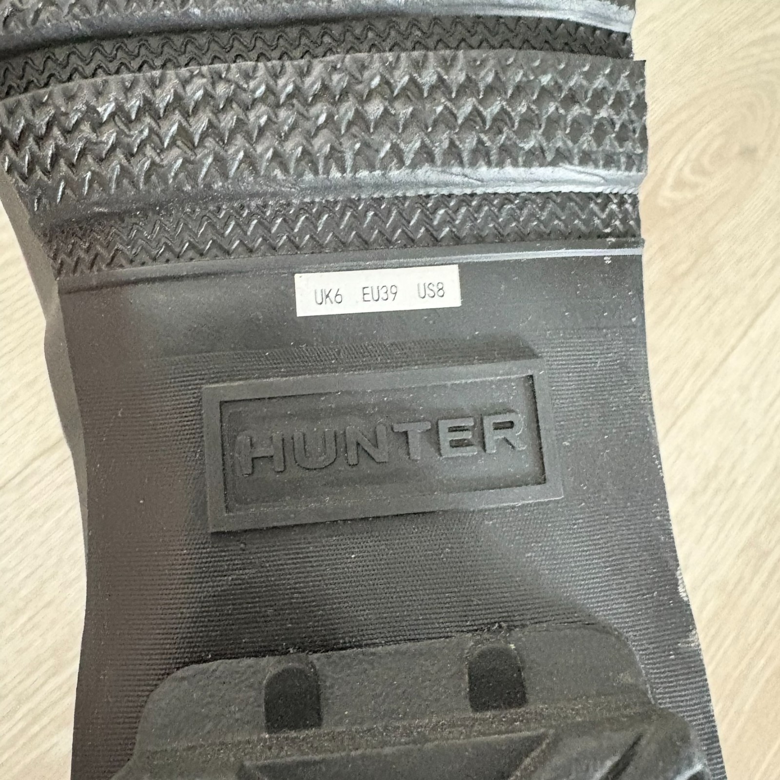 NWT Hunter 1 REPLACENT BOOT Matte Black Mid Calf Original Short Boot Size 8 left