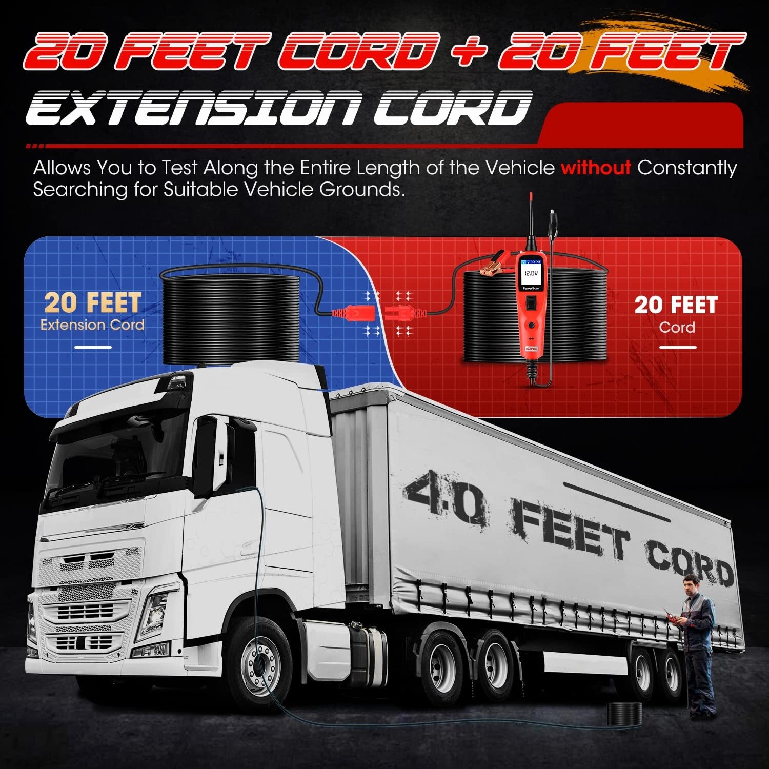 2026New Autel PS100 Circuit Tester Electrical Diagnostic Power Probe 12V/24V