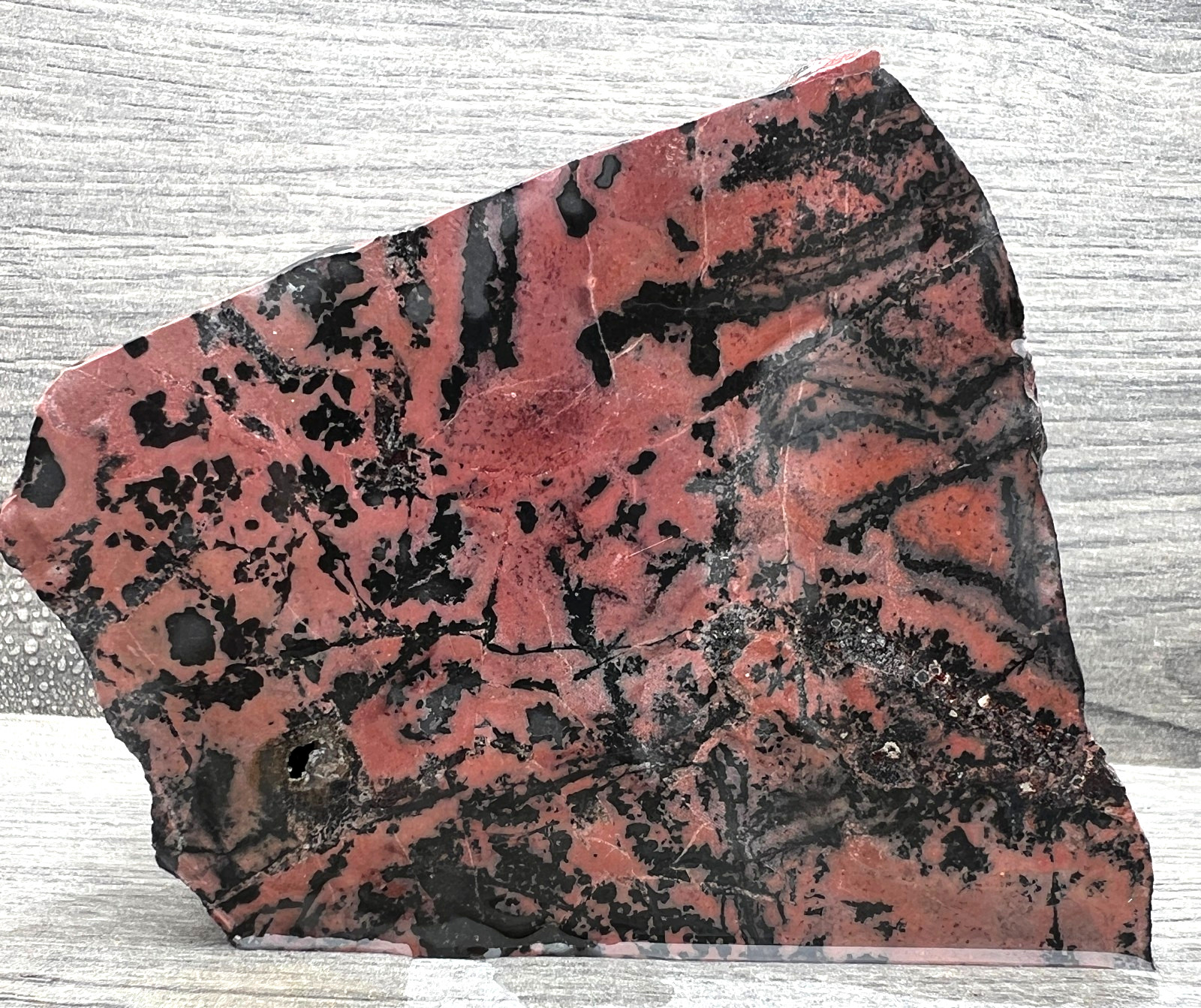 Old Stock - Dendritic Rhodonite - Mexico 4.5"x3.5" Lapidary Rough Slab Cabbing