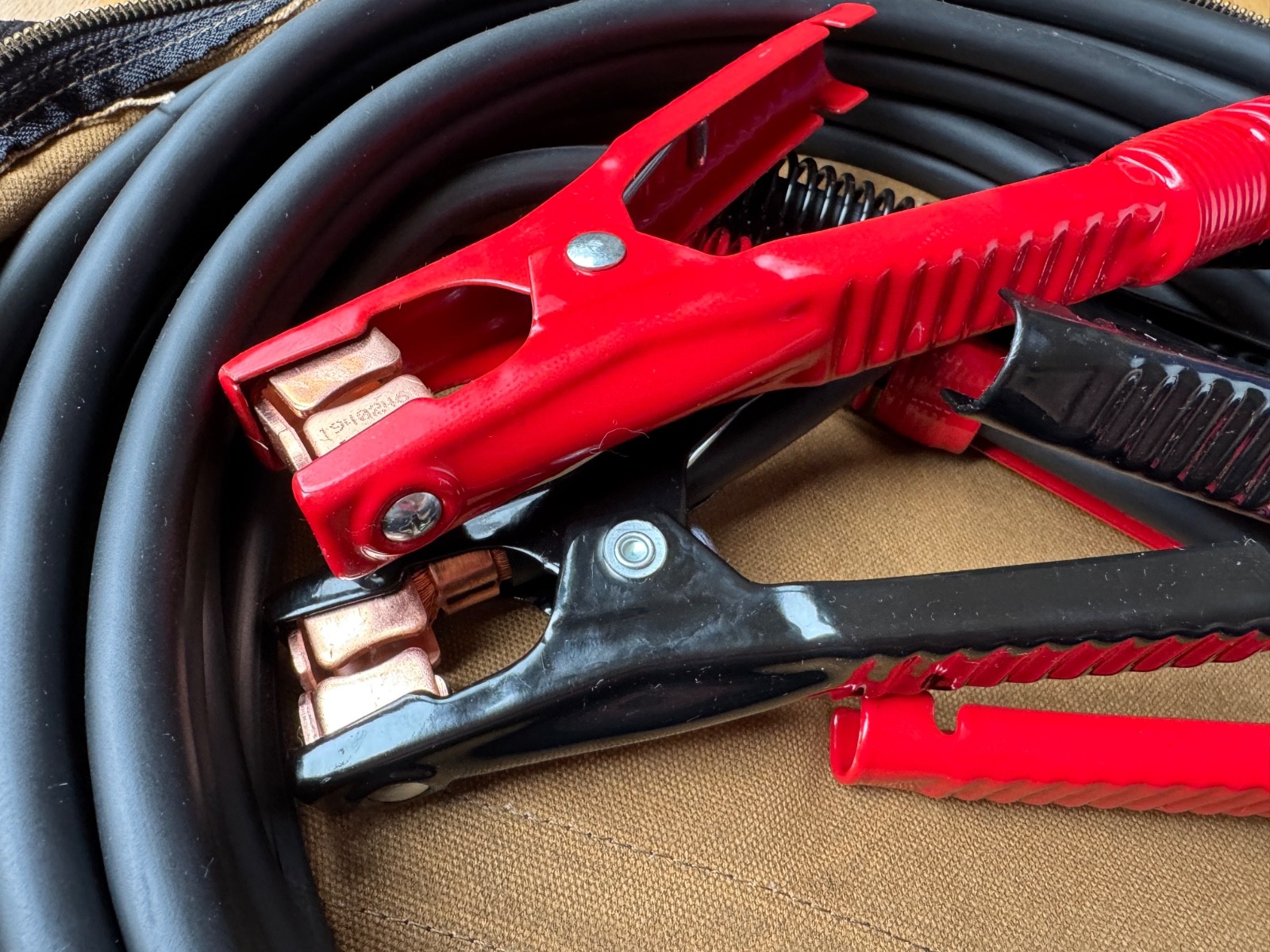 Snap-On 20' Jumper cables with Waxed Canvas Cable Bag, BC20500A