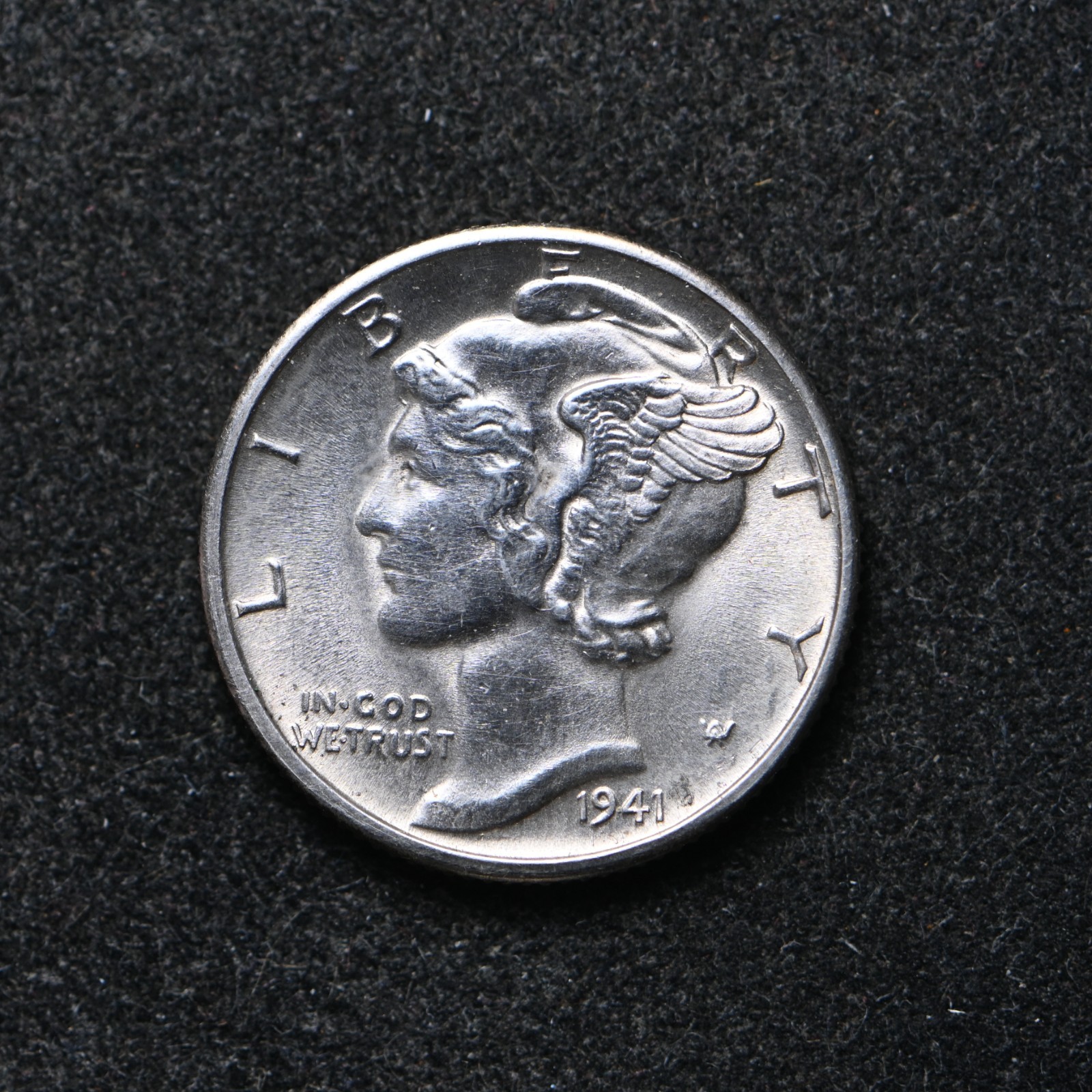 1941-D Mercury Silver Dime BU+ (bb18926)
