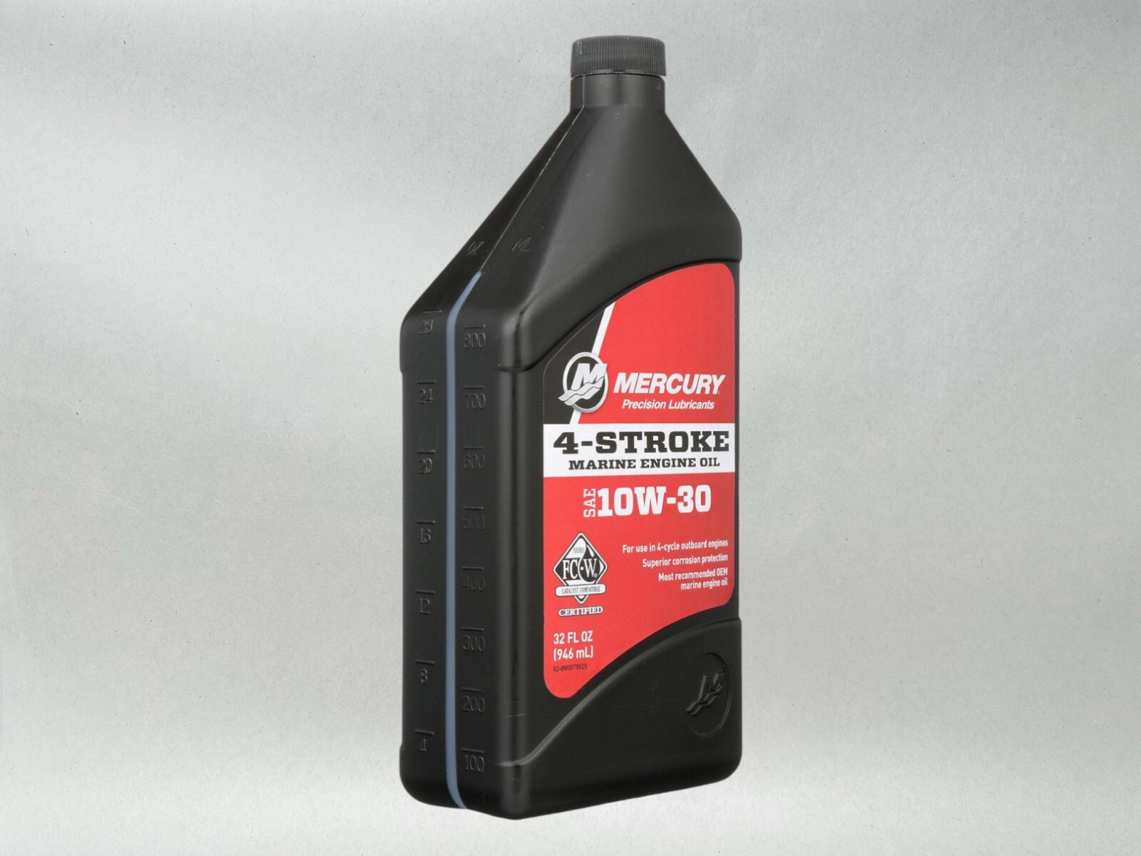 Mercury OEM SAE 10W-30 Mineral 4-Stroke Marine Engine Oil Quart 8M0078625-6PACK