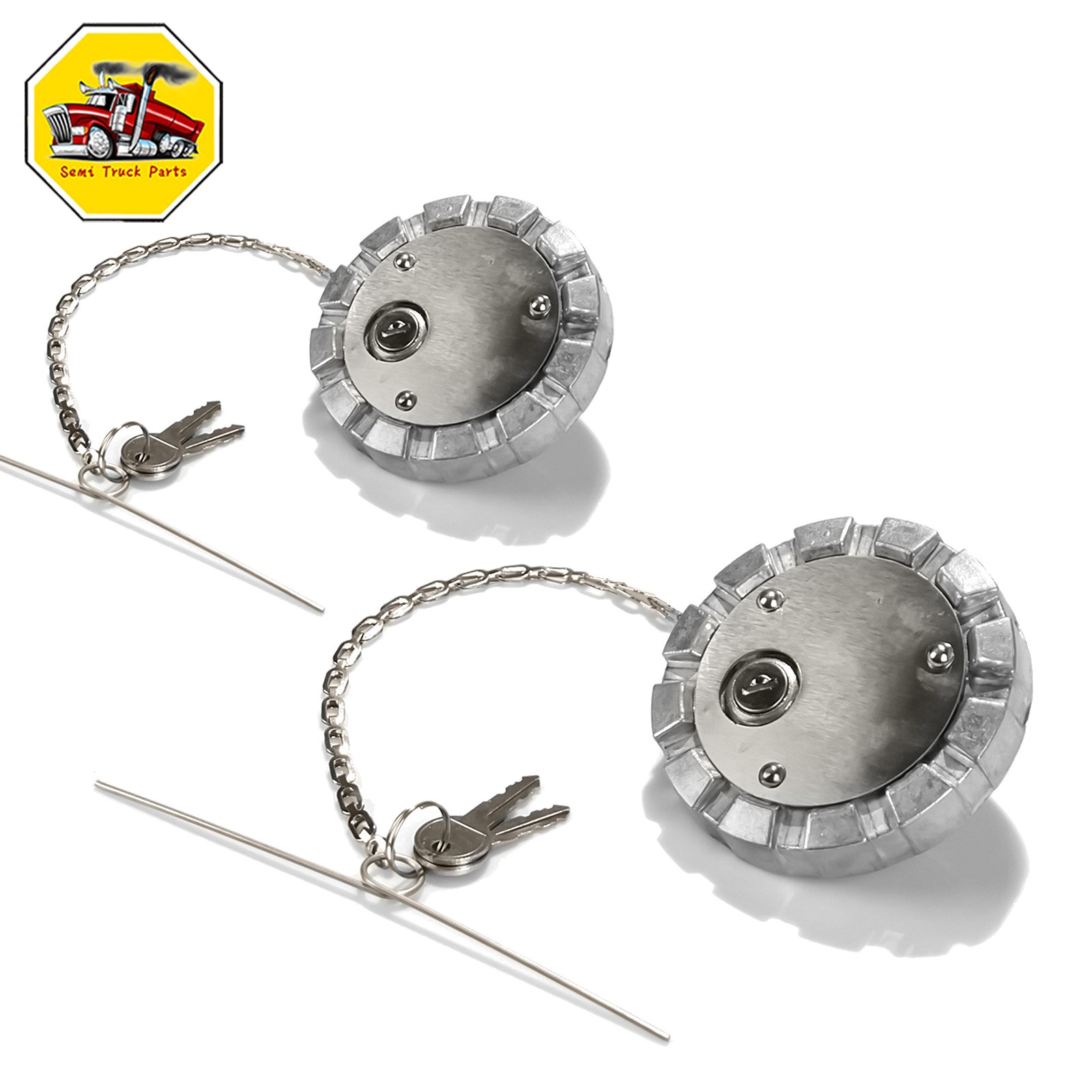 2x Locking Fuel Cap Fits Kenworth Peterbilt Freightliner Western Star SNV431089