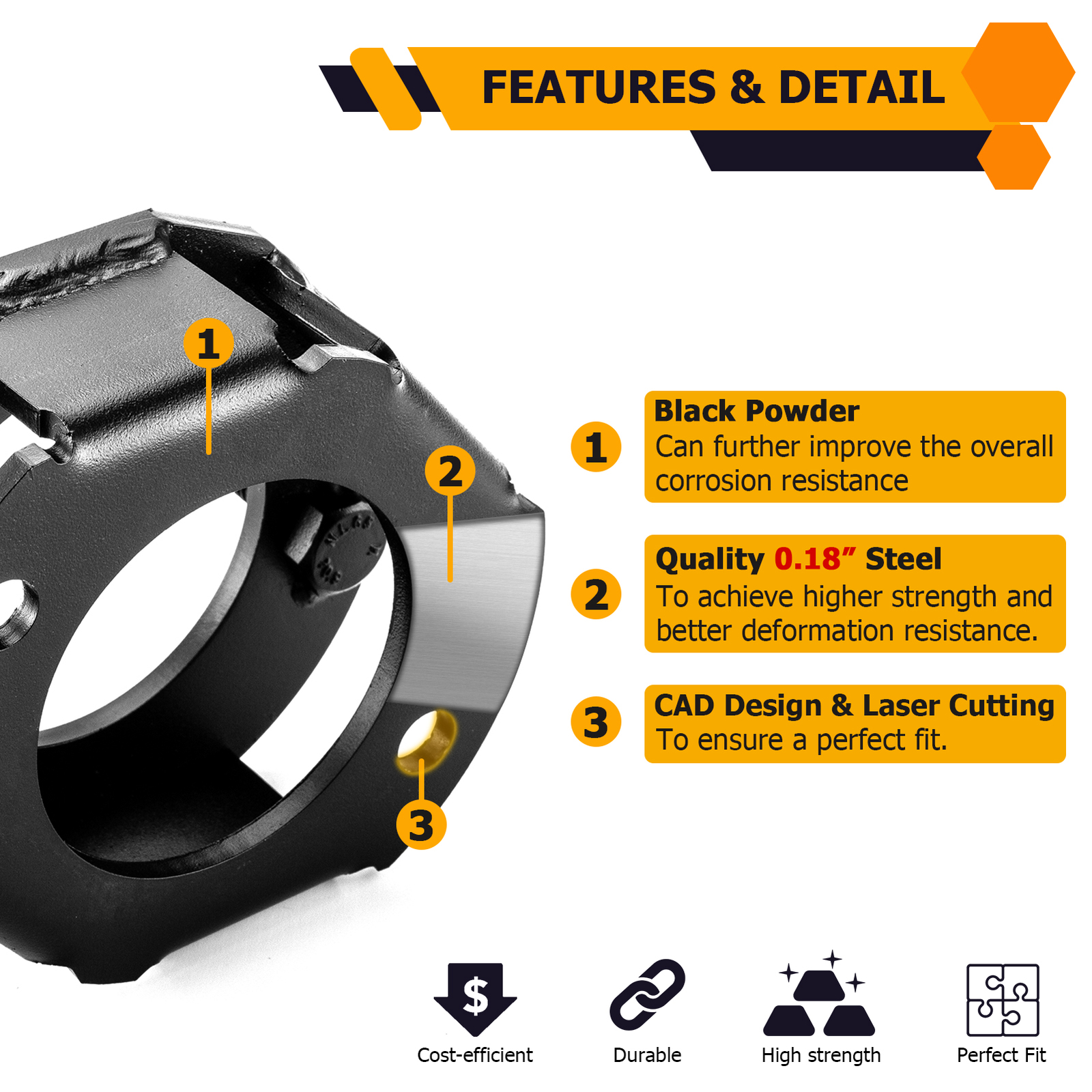 2X Front 2" Lift Leveling Spacer For Kawasaki Mule 2510 3010 4010 4000 1990-2021