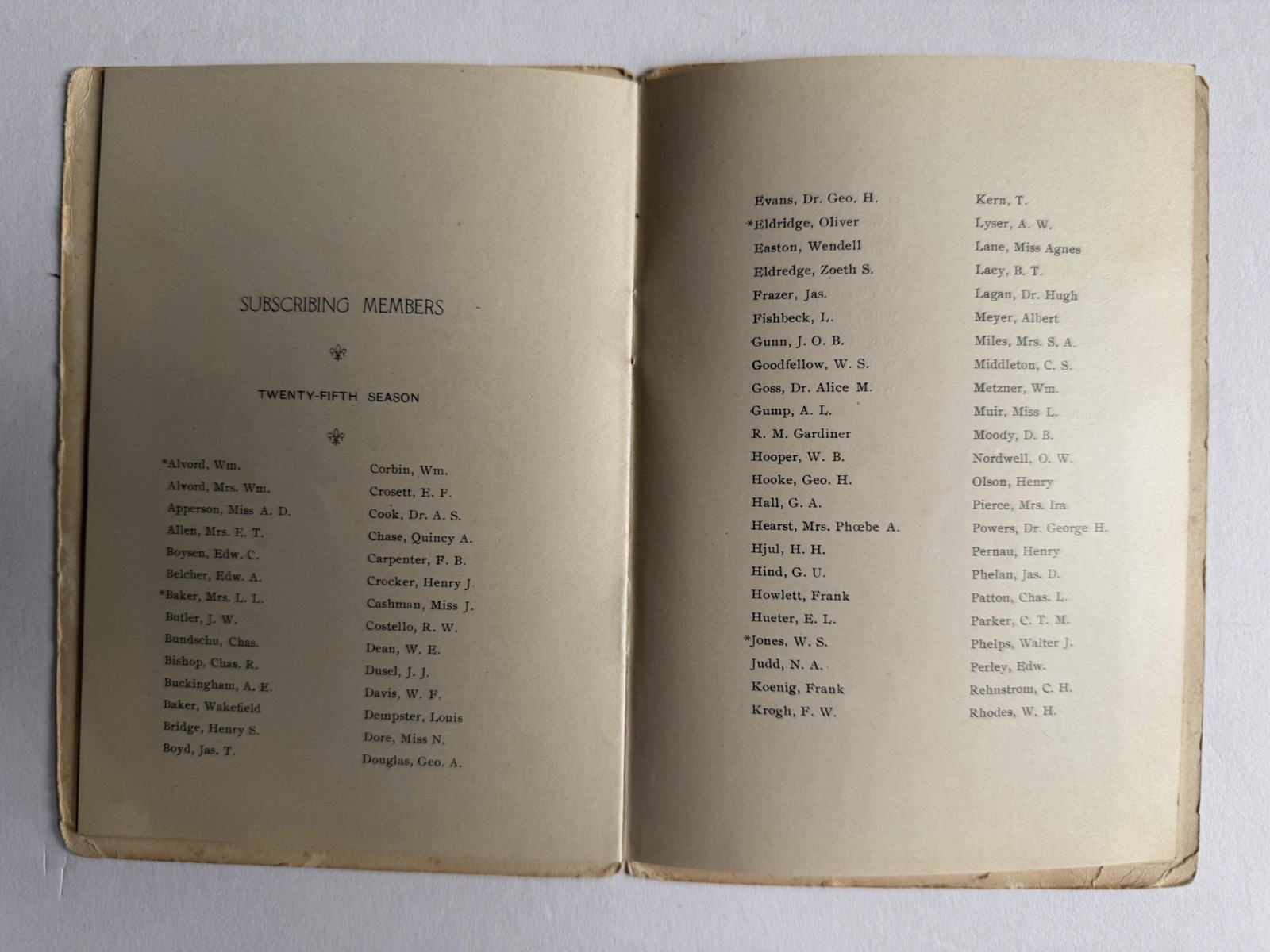 Antique 1902 Program Playbill Loring Club San Francisco Hiawatha & Minnehaha