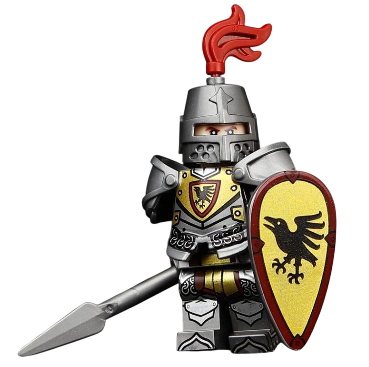 MOC LEGO Armored Knights 8+pcs Sword, Shield, Custom Minifig - BUNDLE AND SAVE!