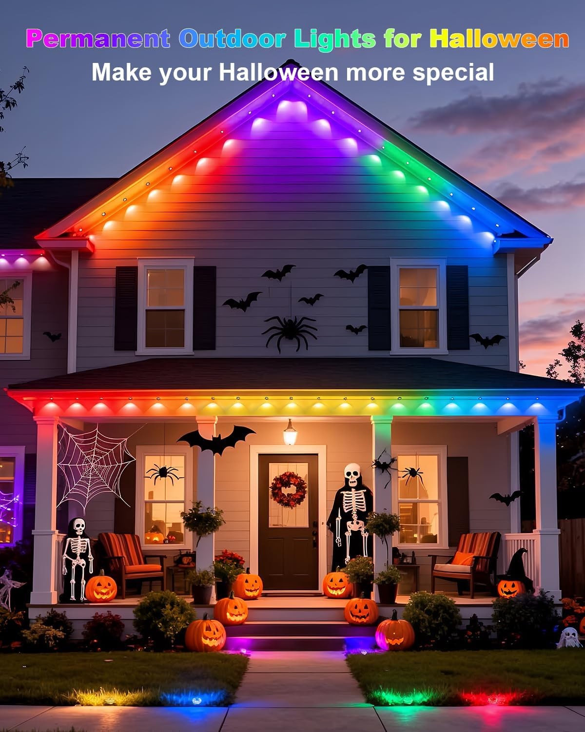 Permanent Outdoor Lights RGB+IC LED Smart Light App/Remote Control Holiday DIY