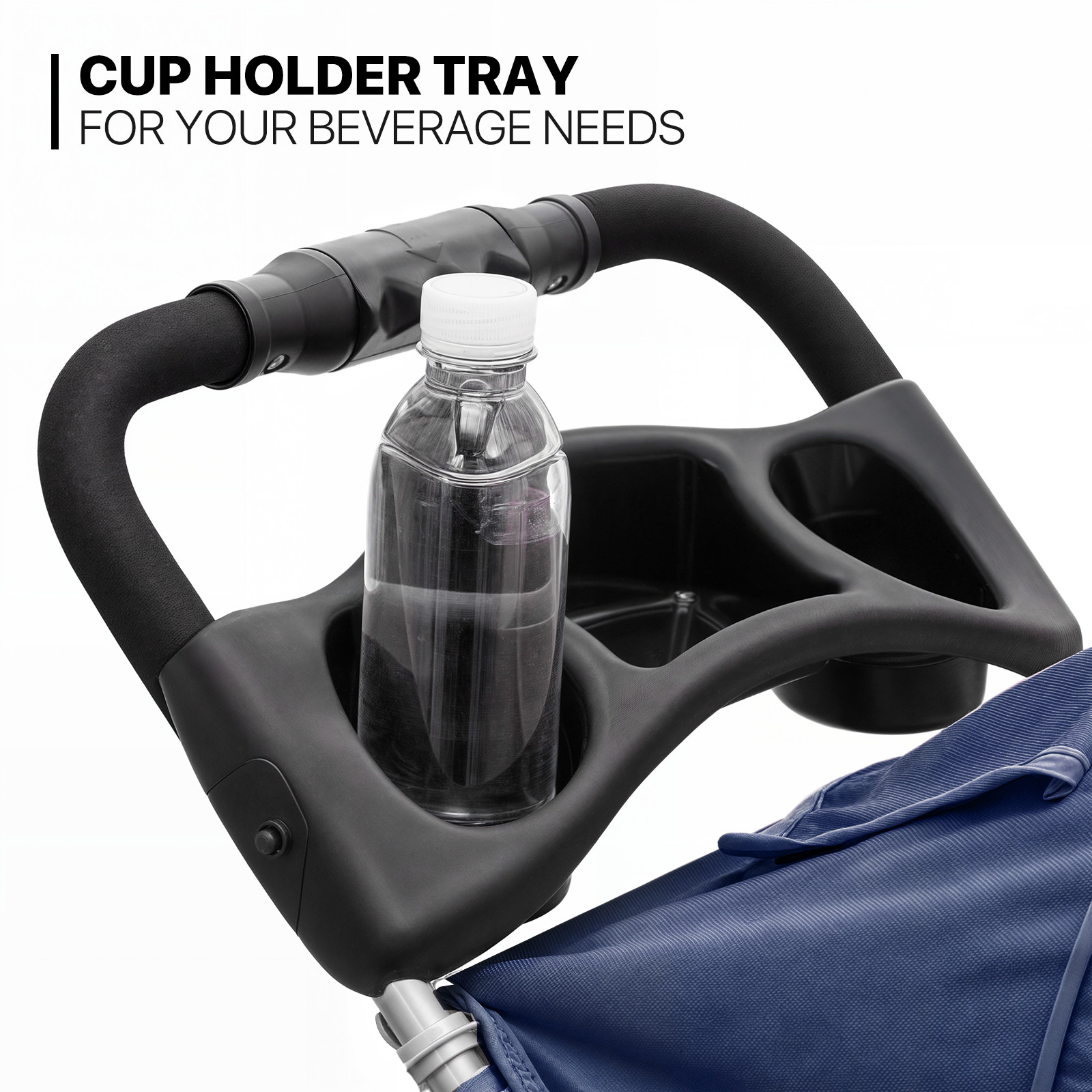 Blue Foldable Dog Stroller Small Medium Pet Travel Cage Carrier Cart w/Sunshade