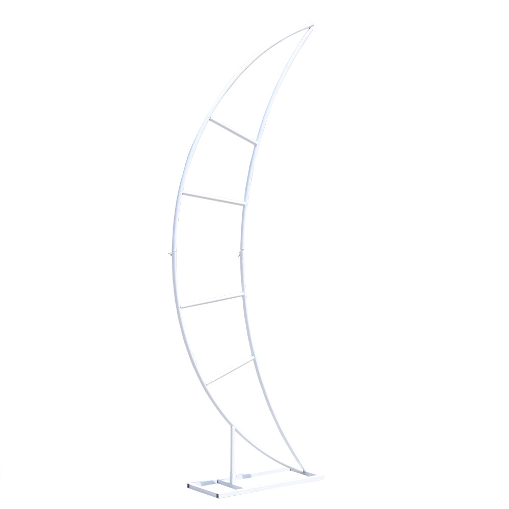 2 Piece Wedding Arch Crescent Moon Floral Stand Party Framework Stand Backdrop