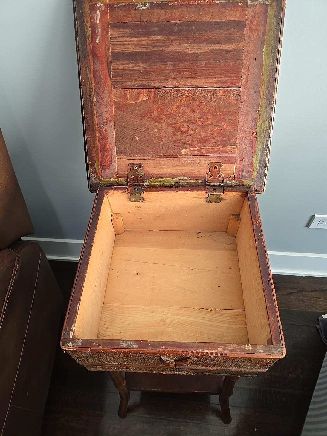 Vintage Bamboo Sewing Basket Stand