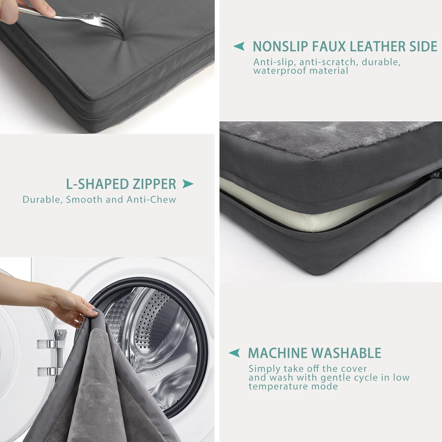 XL Waterproof Dog Bed, Orthopedic Foam, Reversible Cover