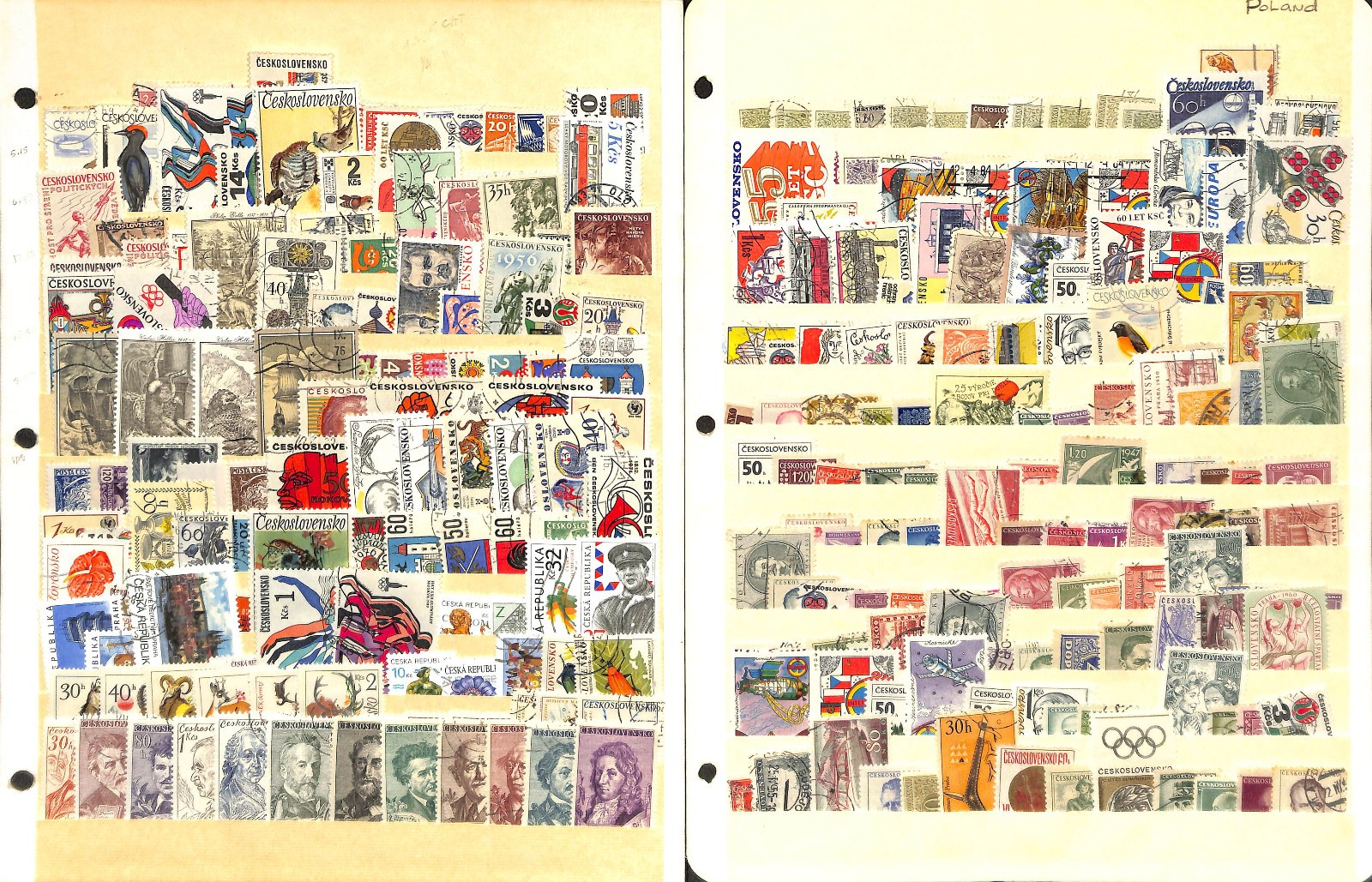 Czechoslovakia Stamp Collection on 40 Scott International Pages, 1918-1968 (BG)