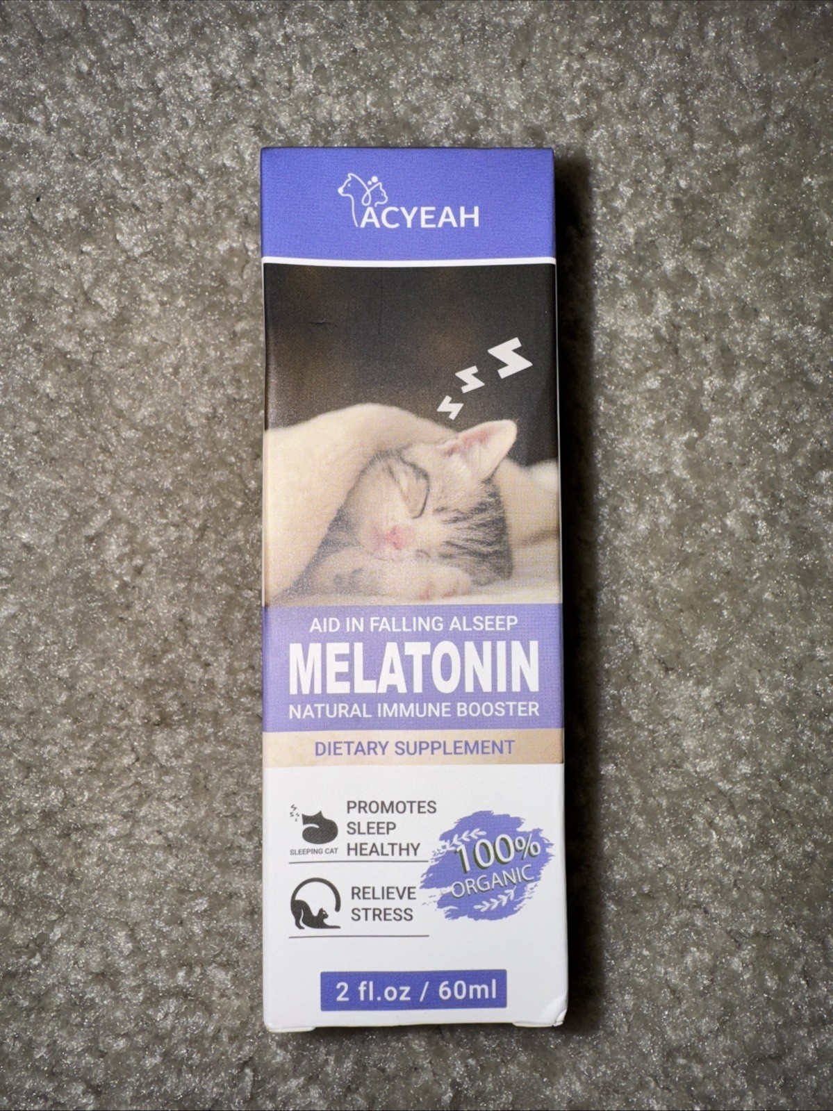 Organic Melatonin Calming Spray For Cats 2fl oz Natural Immune Booster Exp 1/27