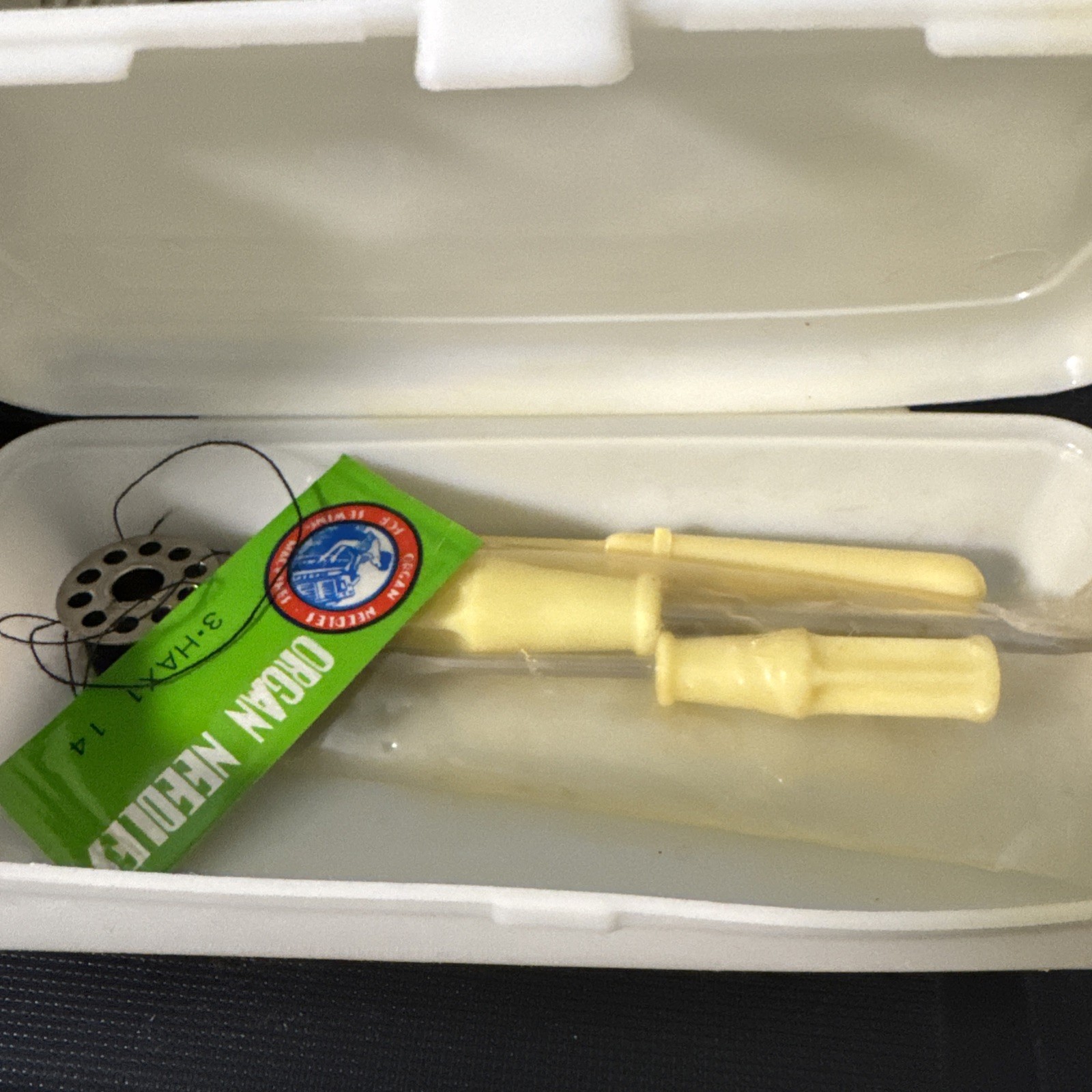 White Sewing Machine Model 1405 With Accessories and Box