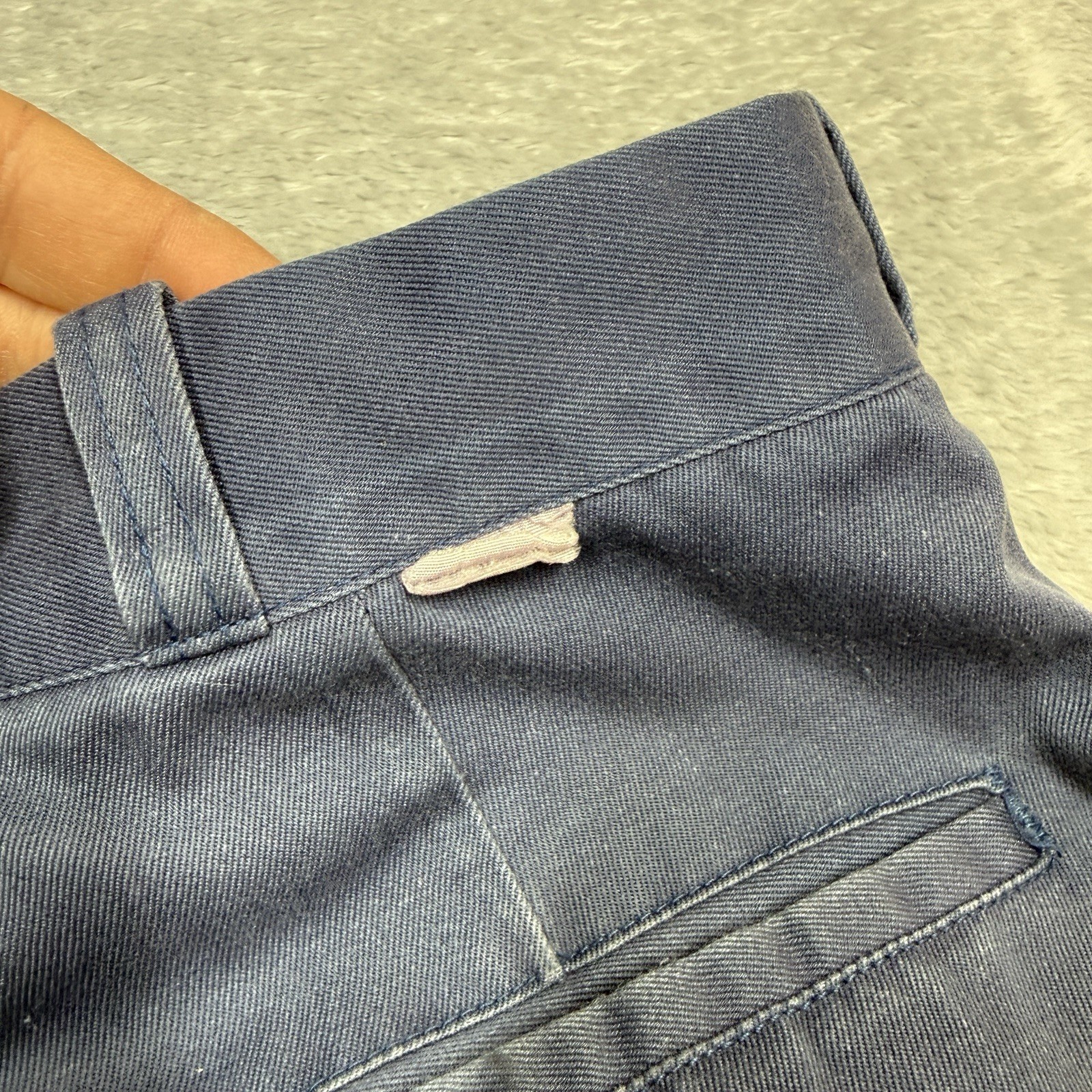 Vintage Lee Chetopa Twill Sanforized Pants Men Fits 34X28 Blue Thrashed Stained