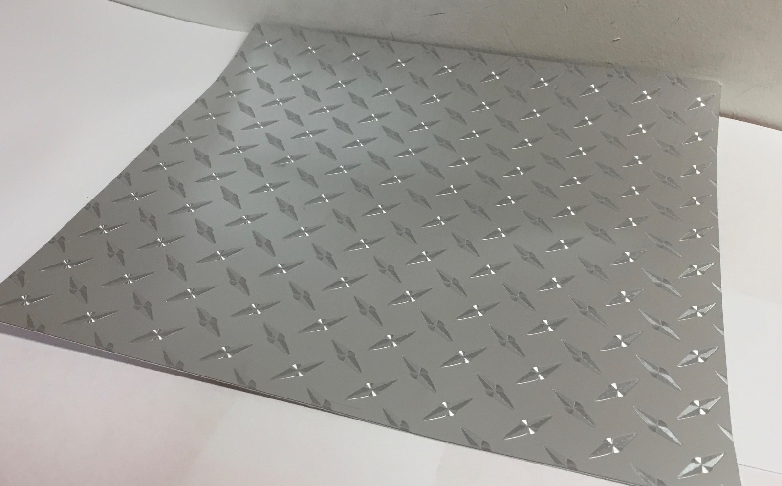 Classic Diamond Plate Sign Vinyl, 24"x 30 Feet, Free Shipping,  Flat Plastic