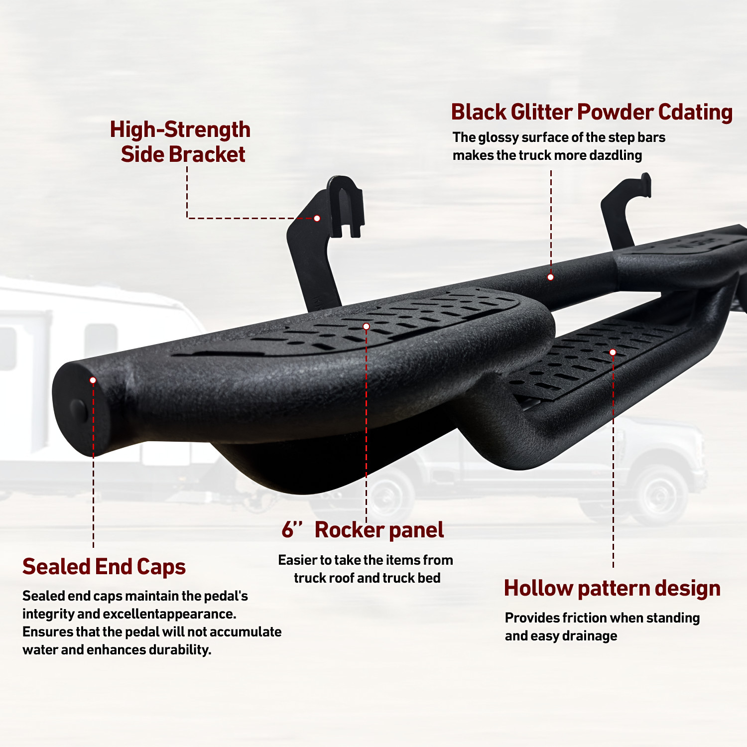 Vijay For 2007-2018 Chevy Silverado 2500hd/3500hd Extended Cab Running Boards