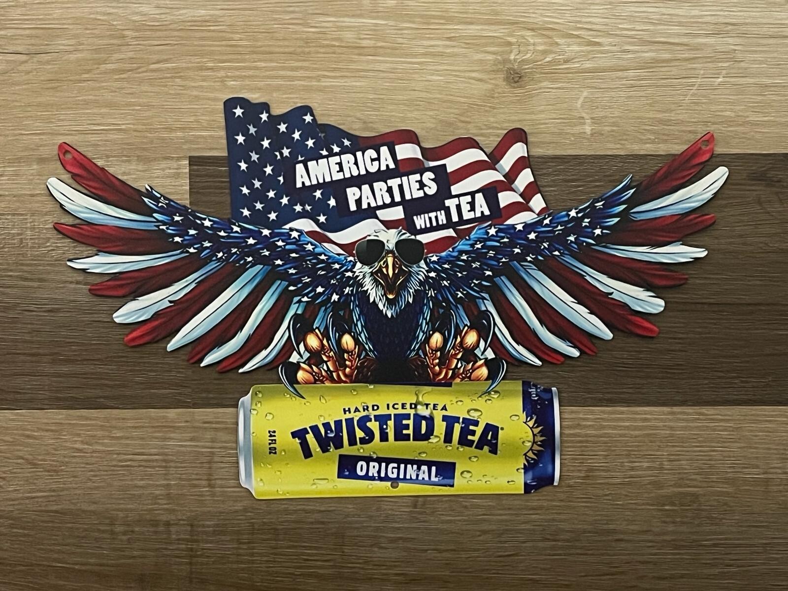 TWISTED TEA hard iced American Eagle Metal SIGN Mancave Garage Bar Pub decor