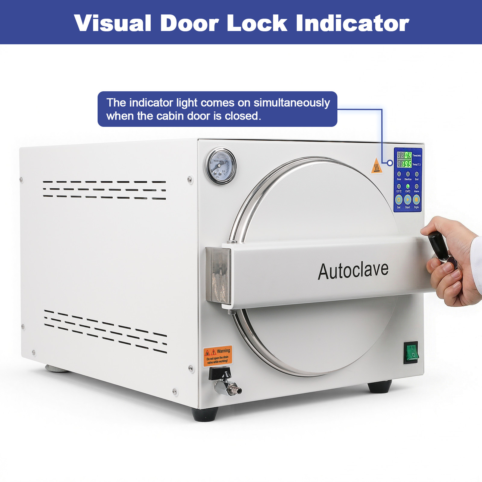 23L Dental Autoclave Steam Sterilizer Medical Dentist Surgical Sterilization USA