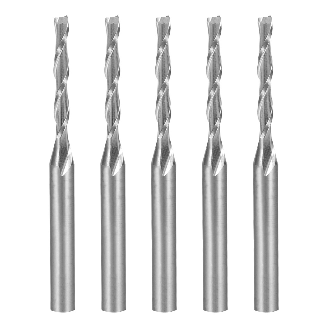 5pcs 1/8" Shank 2.0mm x 15mm Carbide Flat Nose End Mill Cutter CNC Router Bits