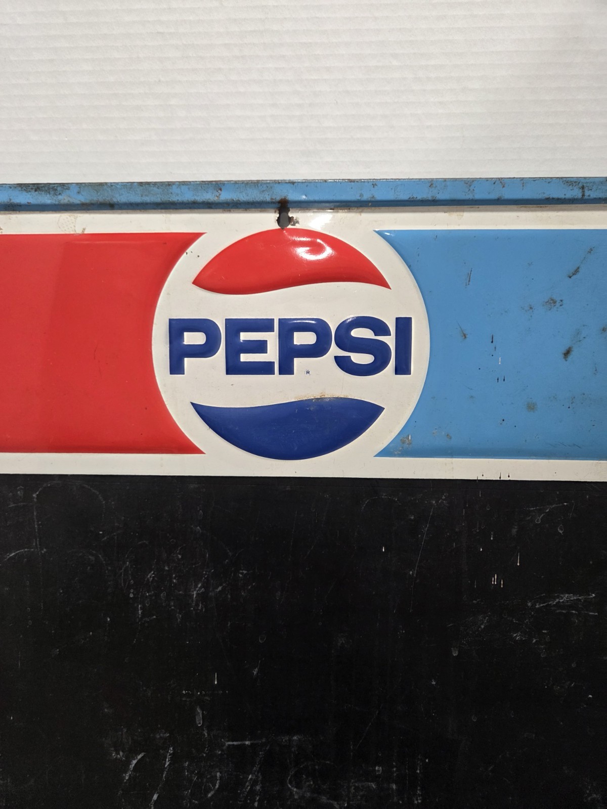 Vintage 70's Pepsi Cola Menu Board Chalkboard Sign Gas Station Soda Pop Oil