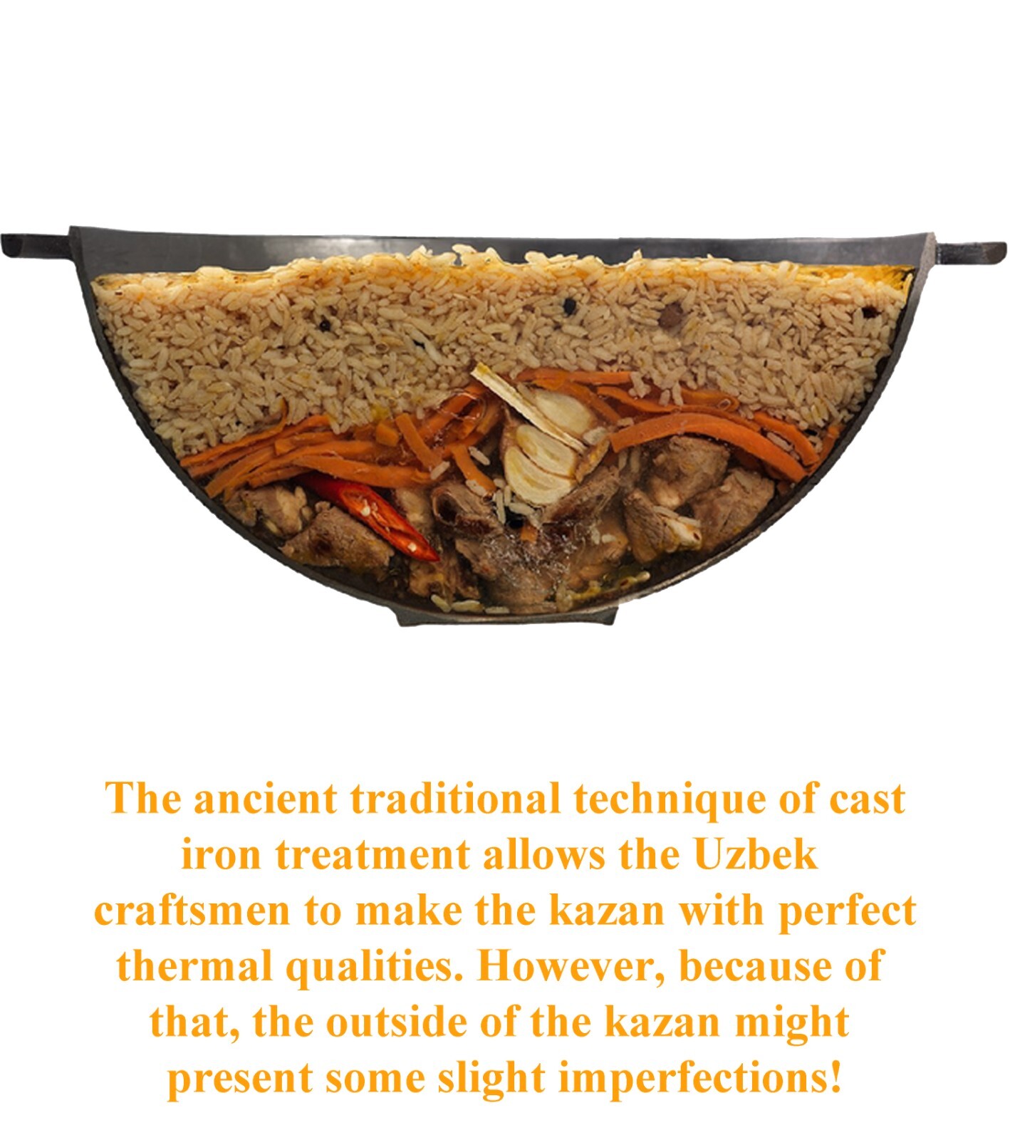 22L Authentic Uzbek Kazan Traditional Cast Iron Cauldron Pilaf Plov Lagman Wok