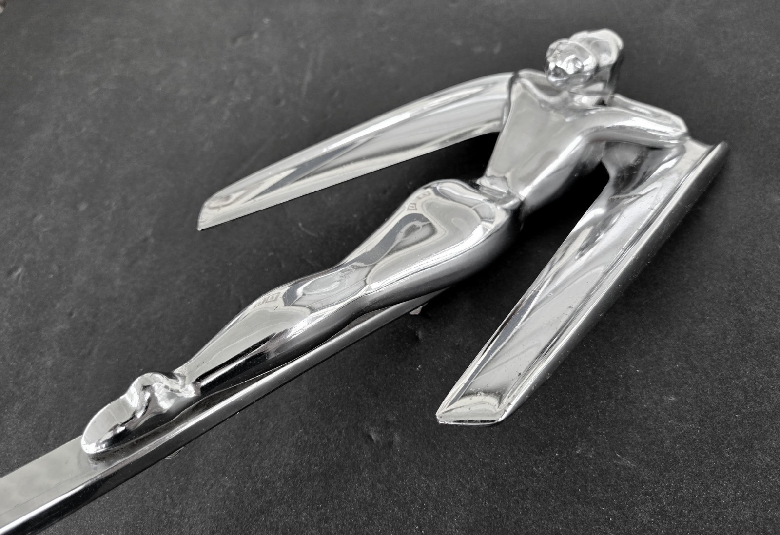 ORIGINAL VINTAGE 1953 54 NASH HOOD ORNAMENT GEORGE PETTY NUDE PIN-UP SIGNED ART