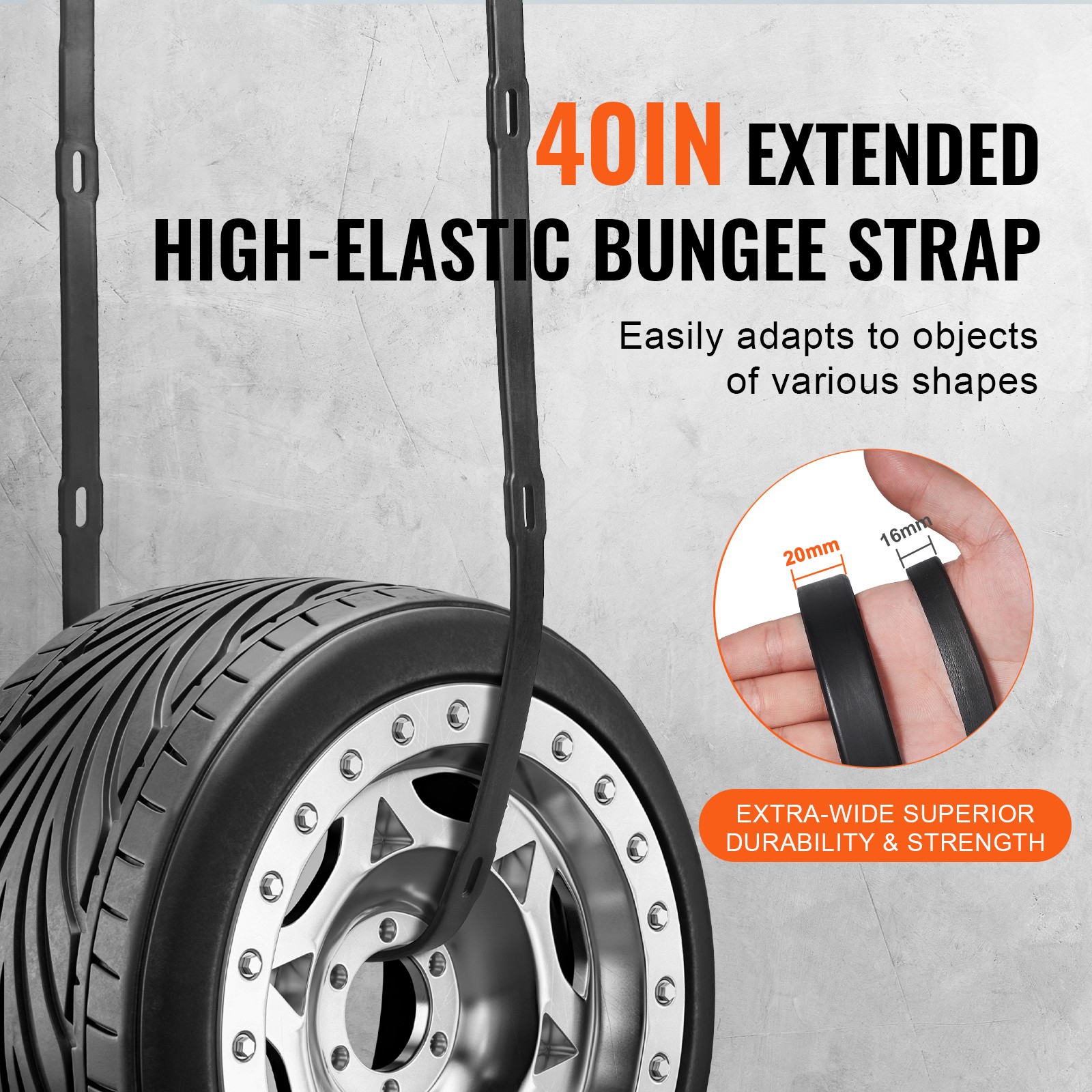 4 Pack 40" Bungee Straps Set Heavy Duty Rubber Bungee Cord w/Steel S-Hook