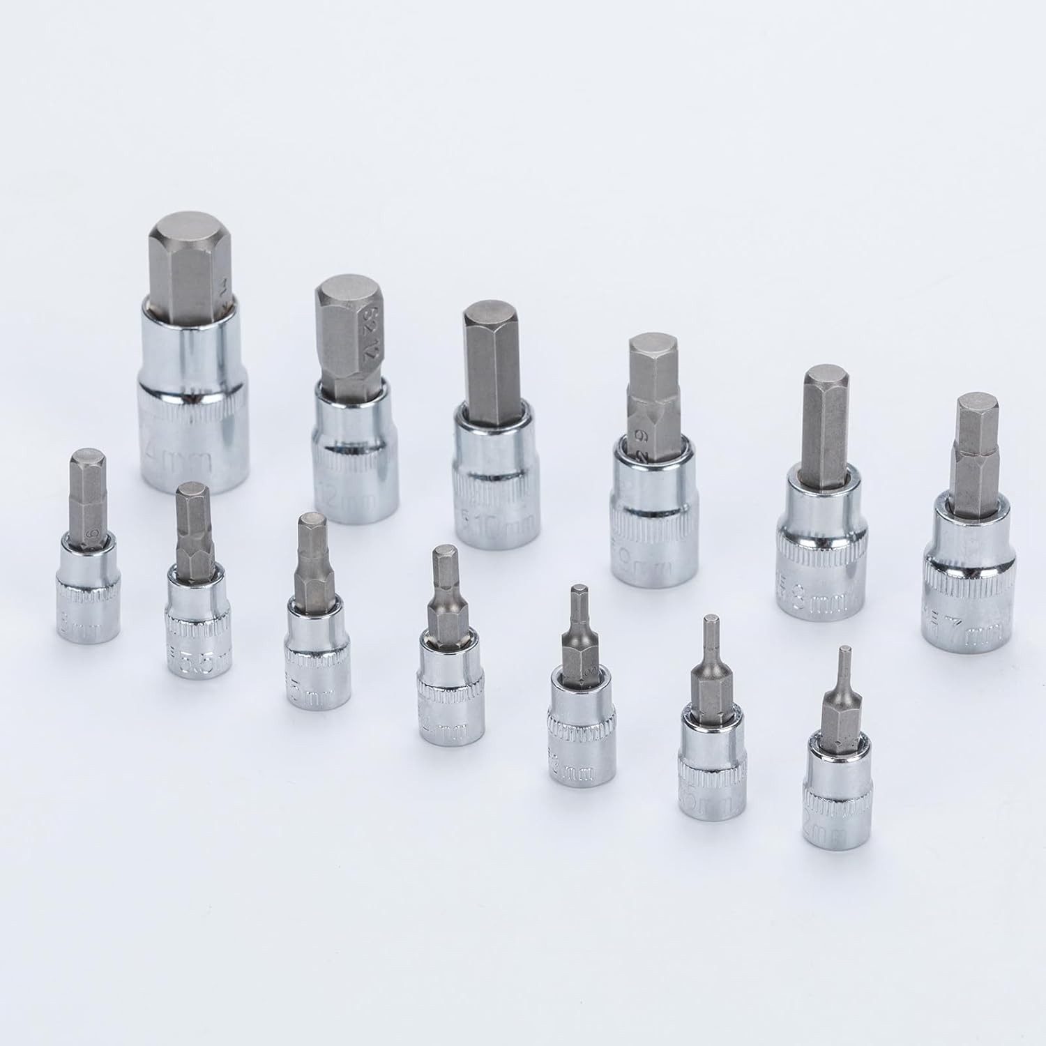 Hex Bit Socket Set Premium S2 Alloy Steel | 13-Piece Metric 2mm - 14mm Allen Soc