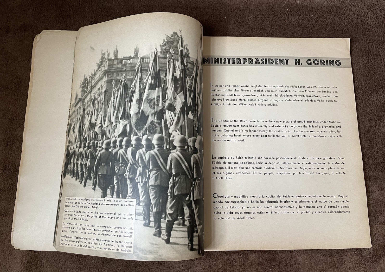 Original Heinrich Hoffman 1936 Berlin Olympics Photo Book - Nazi Party Leaders