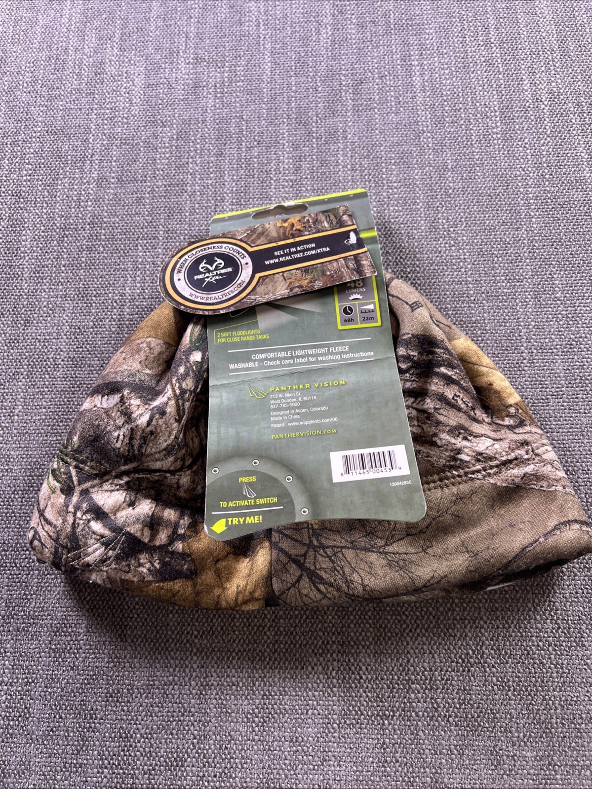 Panther Vision PowerCap Beanie #3555 Lighting Cap Headlamp Hands Free RealTree