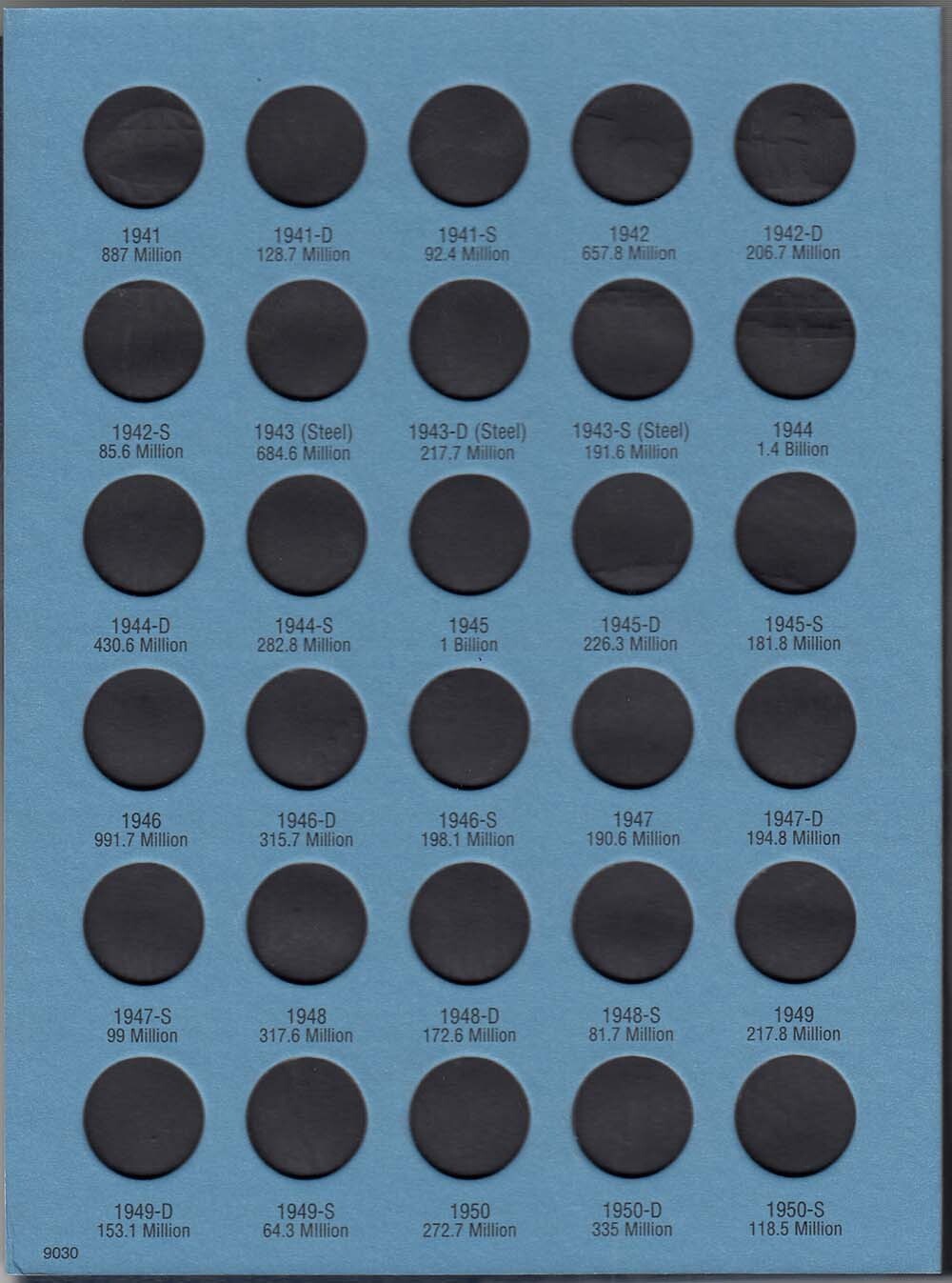 Whitman US Lincoln Cent Coin Folder 4 Vol Set 1909-Date #’s 9004,9030,9033,4004