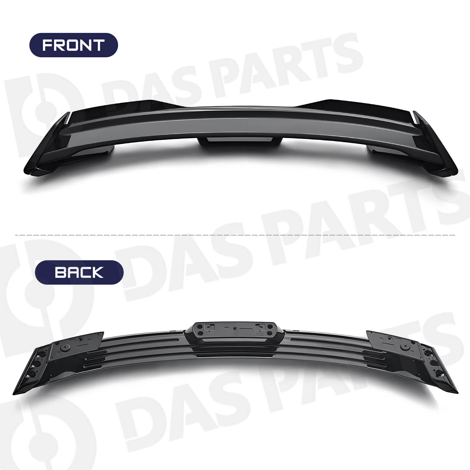 Gloss Black Spoiler Wing W/Gurney Flap DH Performance For 2024 2025 Ford Mustang