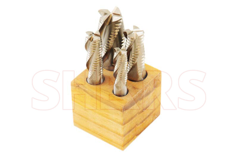 SHARS 1/4"-1/2" Cobalt M42 Roughing End Mill Set NEW P}