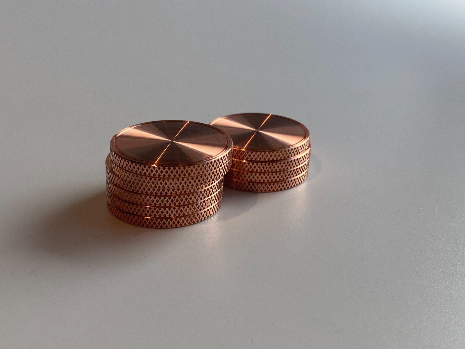 Copper Coin Blanks - 1 1/4 " x 1/8" - American Made - Machined Finish
