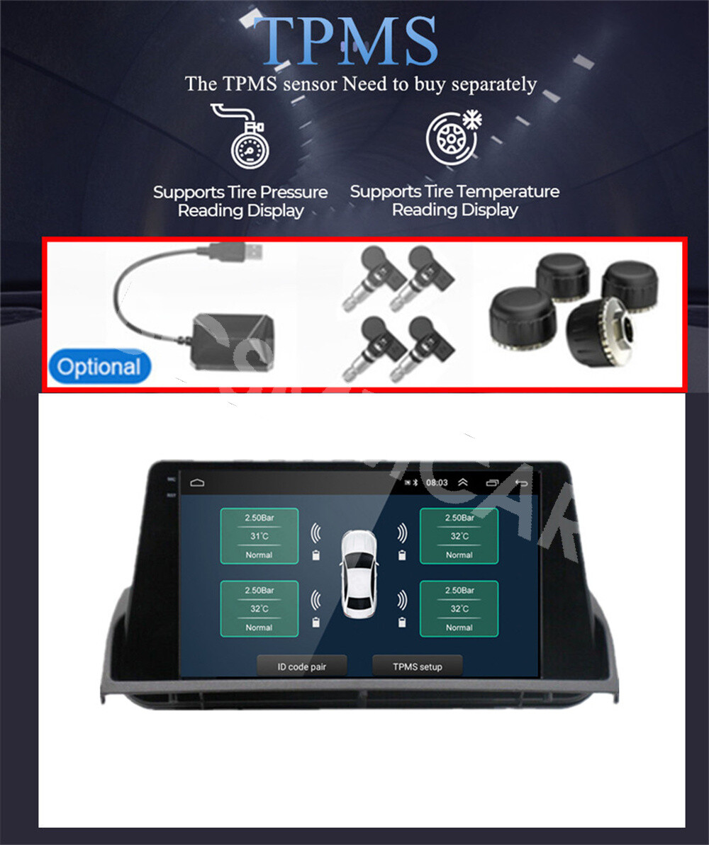 Fit For Mazda 6 2004-2015 Android 13 Car Radio Stereo GPS WIFI Bluetooth FM USB