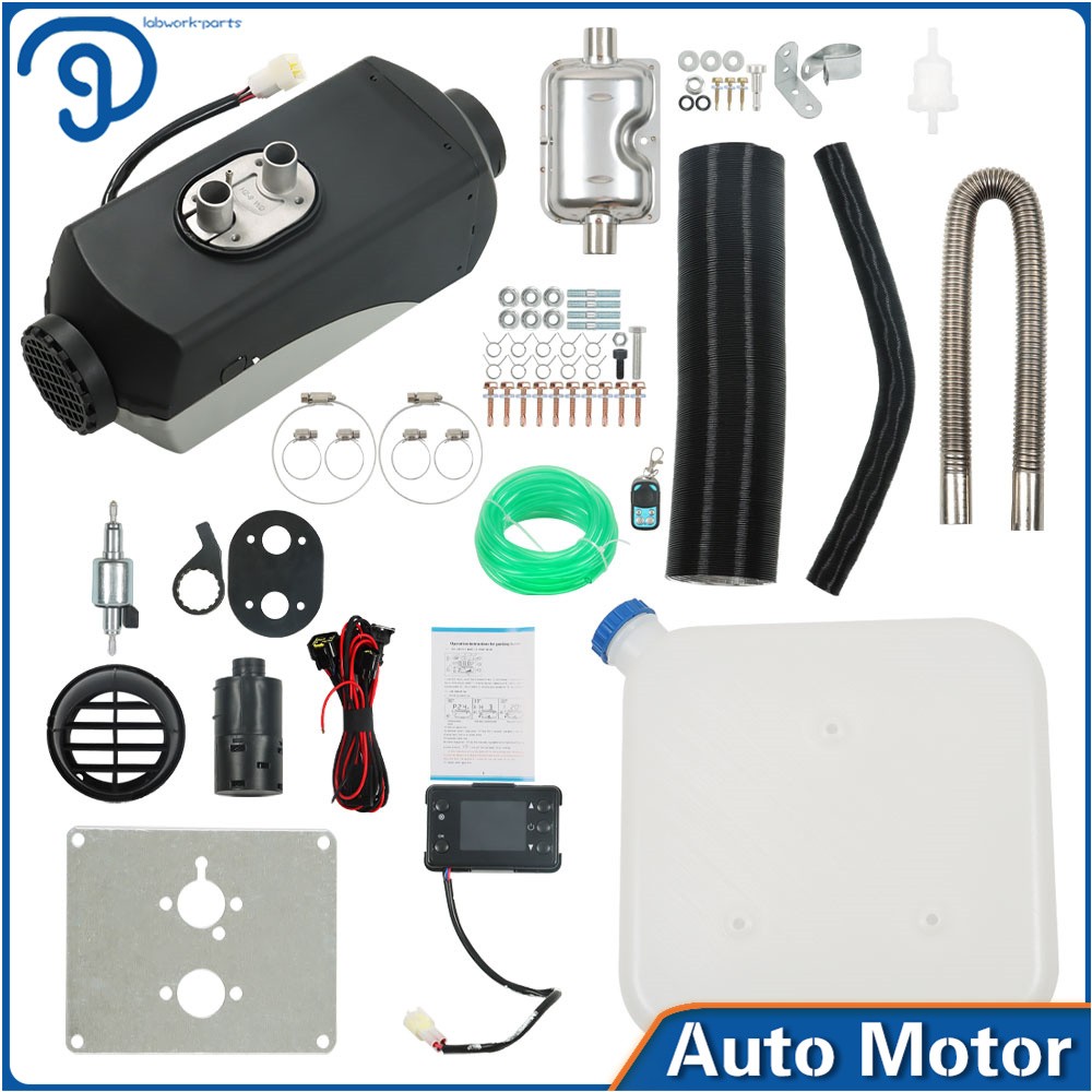 For Trucks Trailer 10L Tank 12V Diesel Air Diesel Heater Remote W/LCD Thermostat