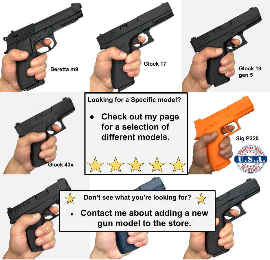 Orange S&W MP Shield Compatible Training Gun 1:1 Size Prop Realistic Feel SAFE!
