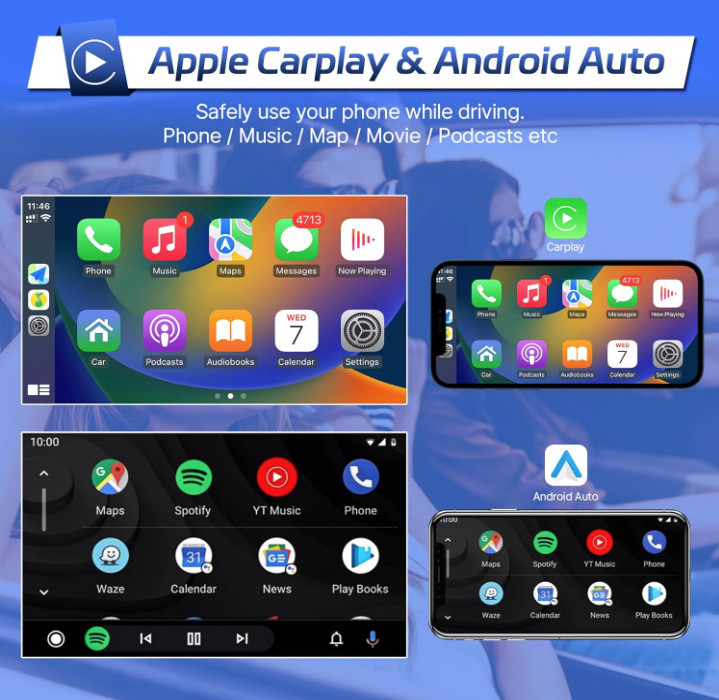 Apple CarPlay For Ford Escape 2013-2017 Android 13 Car Stereo Radio GPS Navi