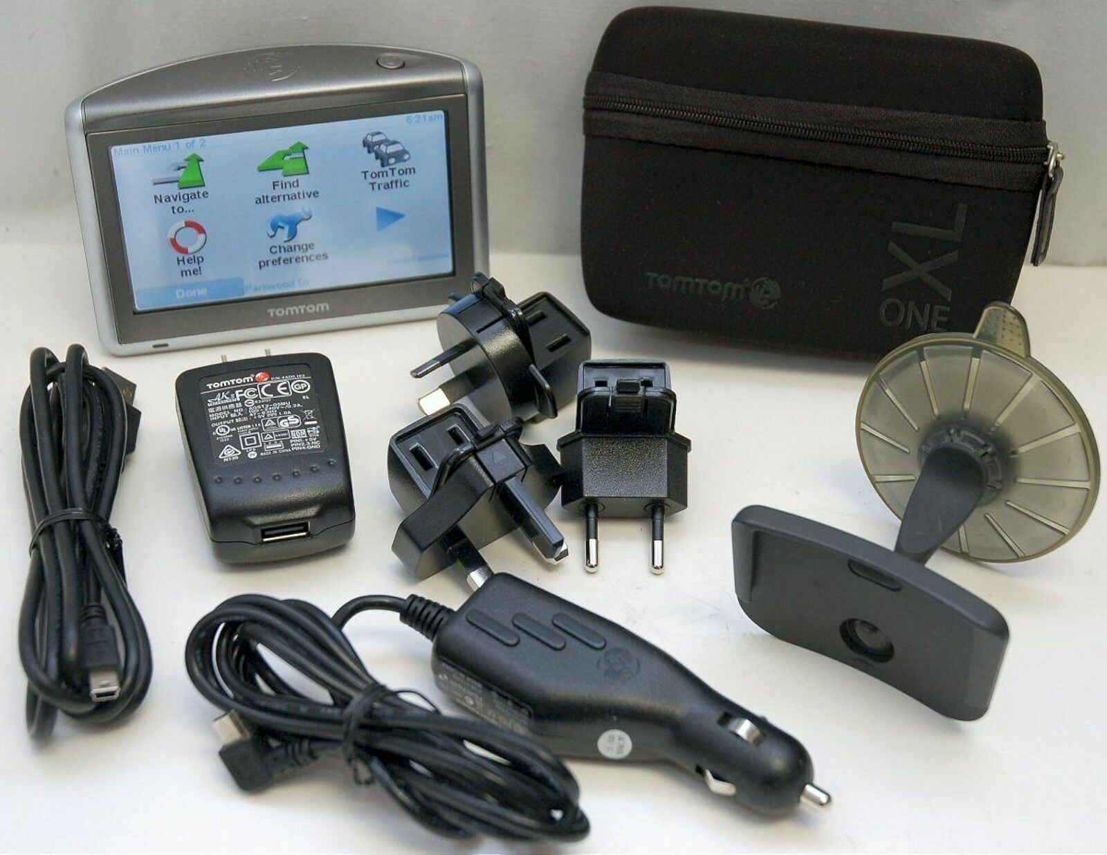 TomTom ONE XL Portable Car 4.3" LCD GPS System USA/Canada navigator receiver Set