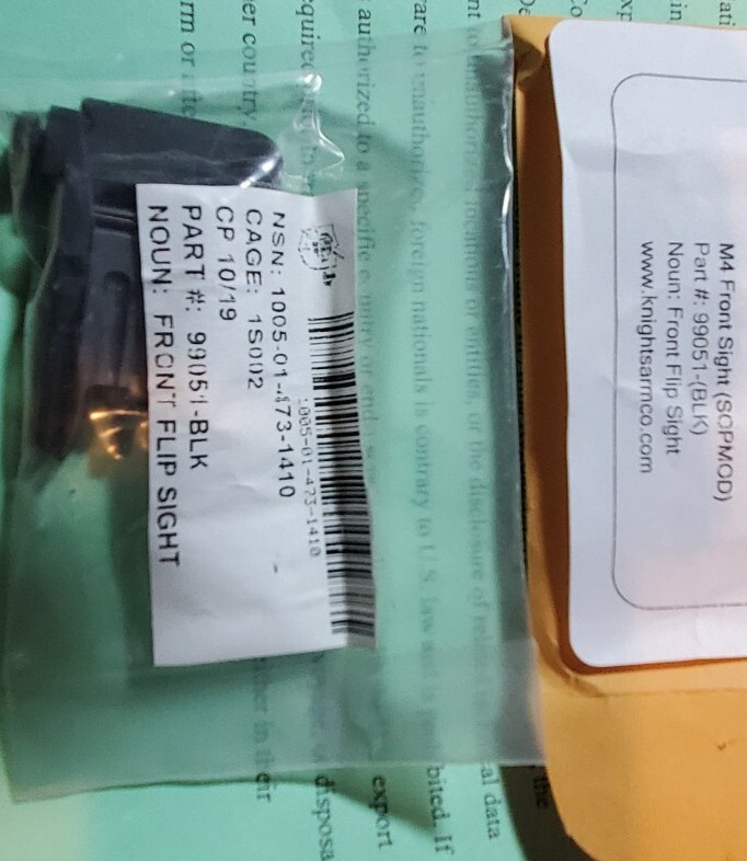 K-ARM-Co Front Folding Sight New In Wrap P/N: 99051 -🧨🧨 FREE Shipping🚀🚀