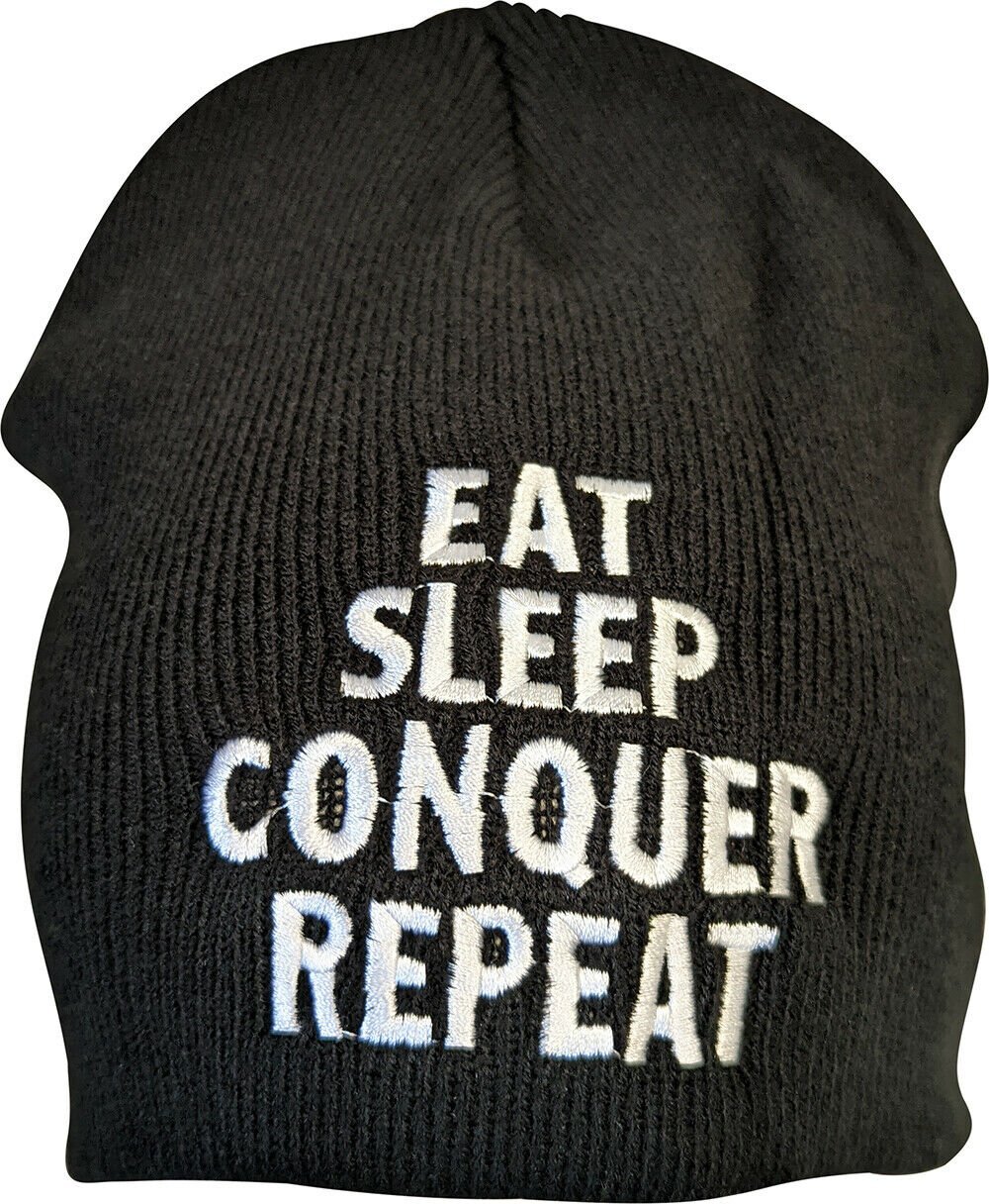 Brock Lesnar Eat Sleep Conquer Repeat Embroidered Beanie Cap Hat
