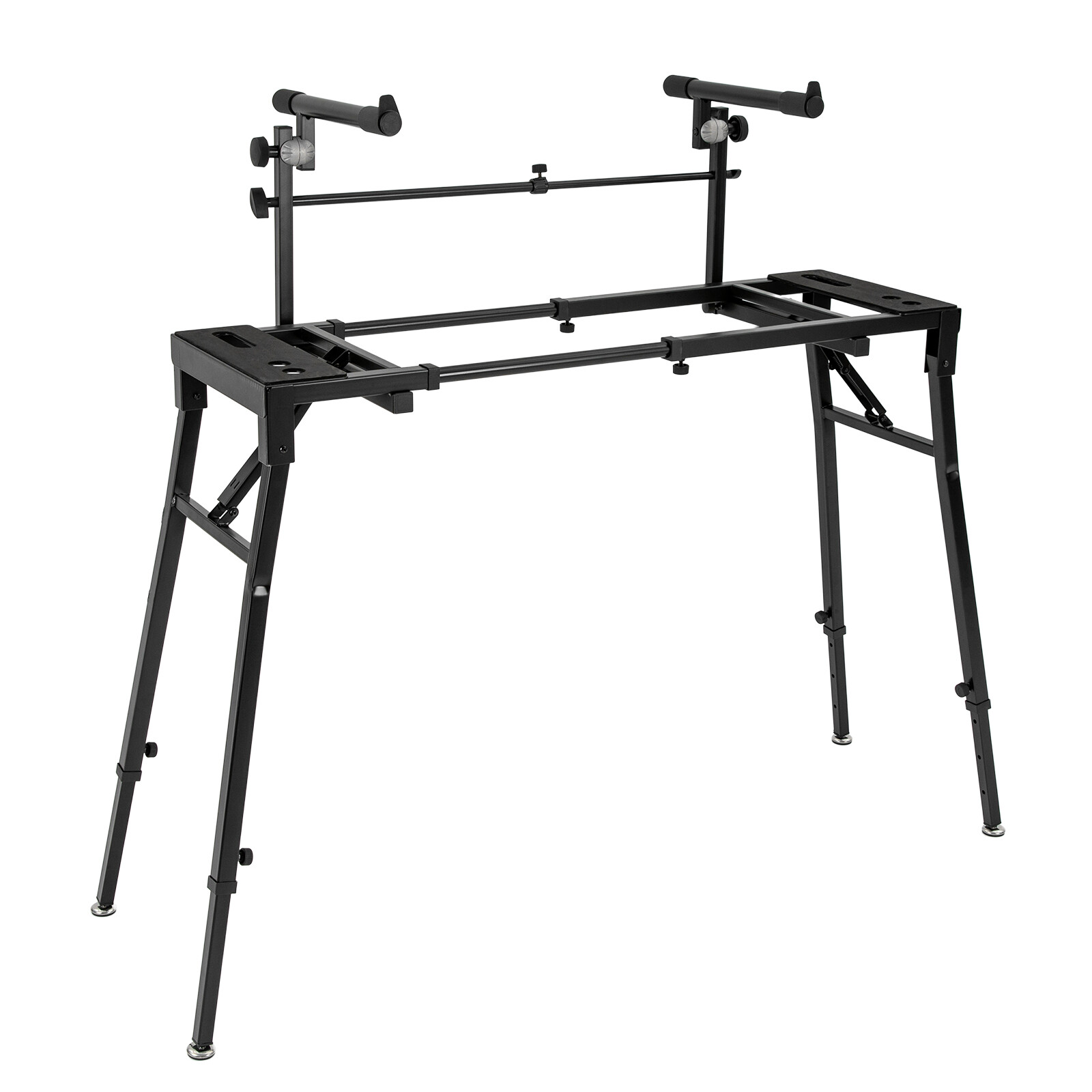 Keyboard Stand DJ Workstation Table Top Piano Holder 2-Tier Double Studio Mount