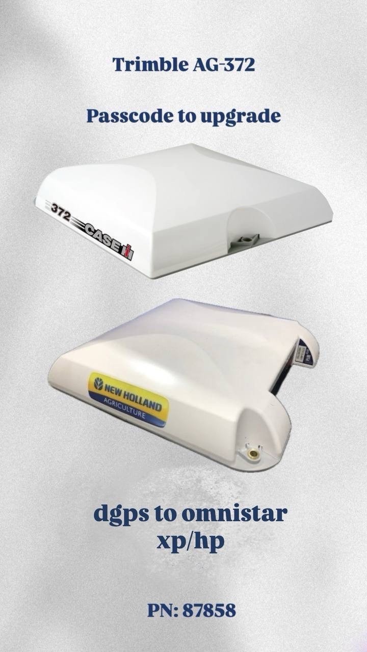 Passcode To Upgrade for Trimble AG 372 PN 87858 DGPS To OmniSTAR XP/HP